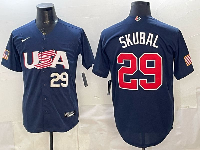 Men 2026 World Cub USA #29 Skubal Blue Nike MLB Jersey style 003->more jerseys->MLB Jersey